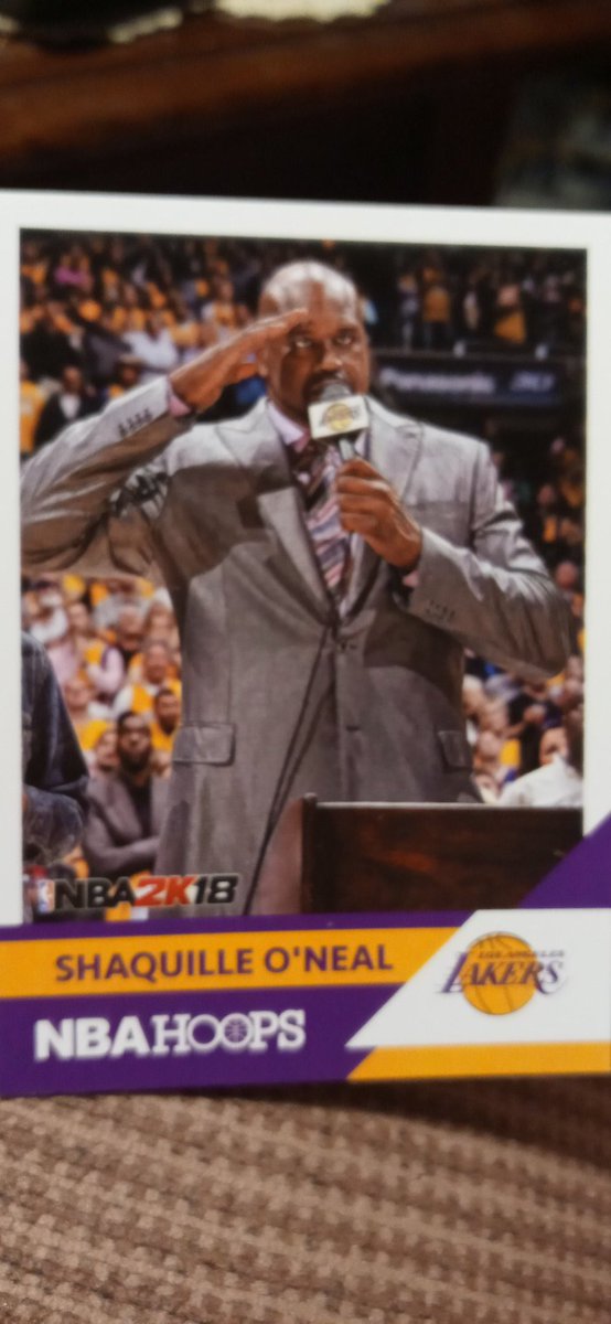 We have here a Basketball 2017-18 Shaquille O'Neal #Lakers NBA Hoops NBA2K18 Insert Card #20.  Asking $1.00  

Feel free to make any offers.   Retweet or stack if you want.

@HobbyConnector @Acollectorsdrea @sports_sell @CardboardEchoes