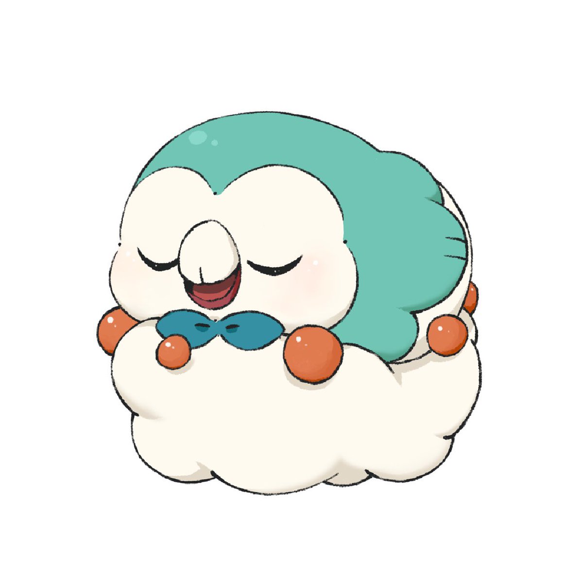 rowlet no humans closed eyes pokemon (creature) solo white background simple background full body  illustration images