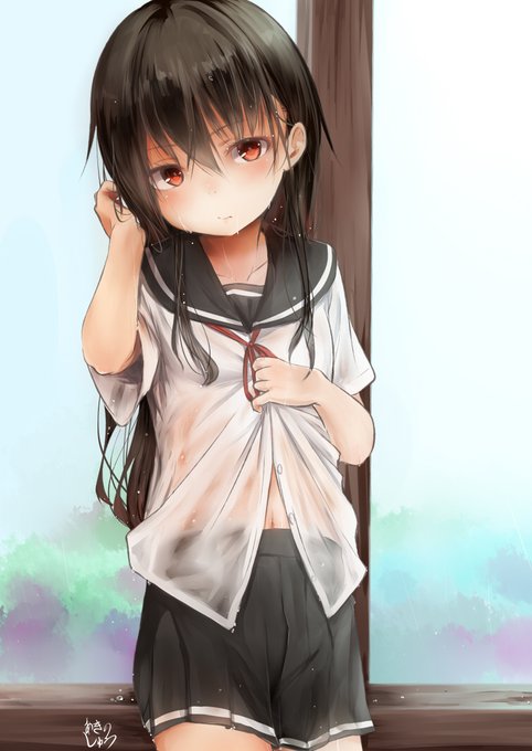 梅雨になると透けるうちのこ

#オリジナル絵 