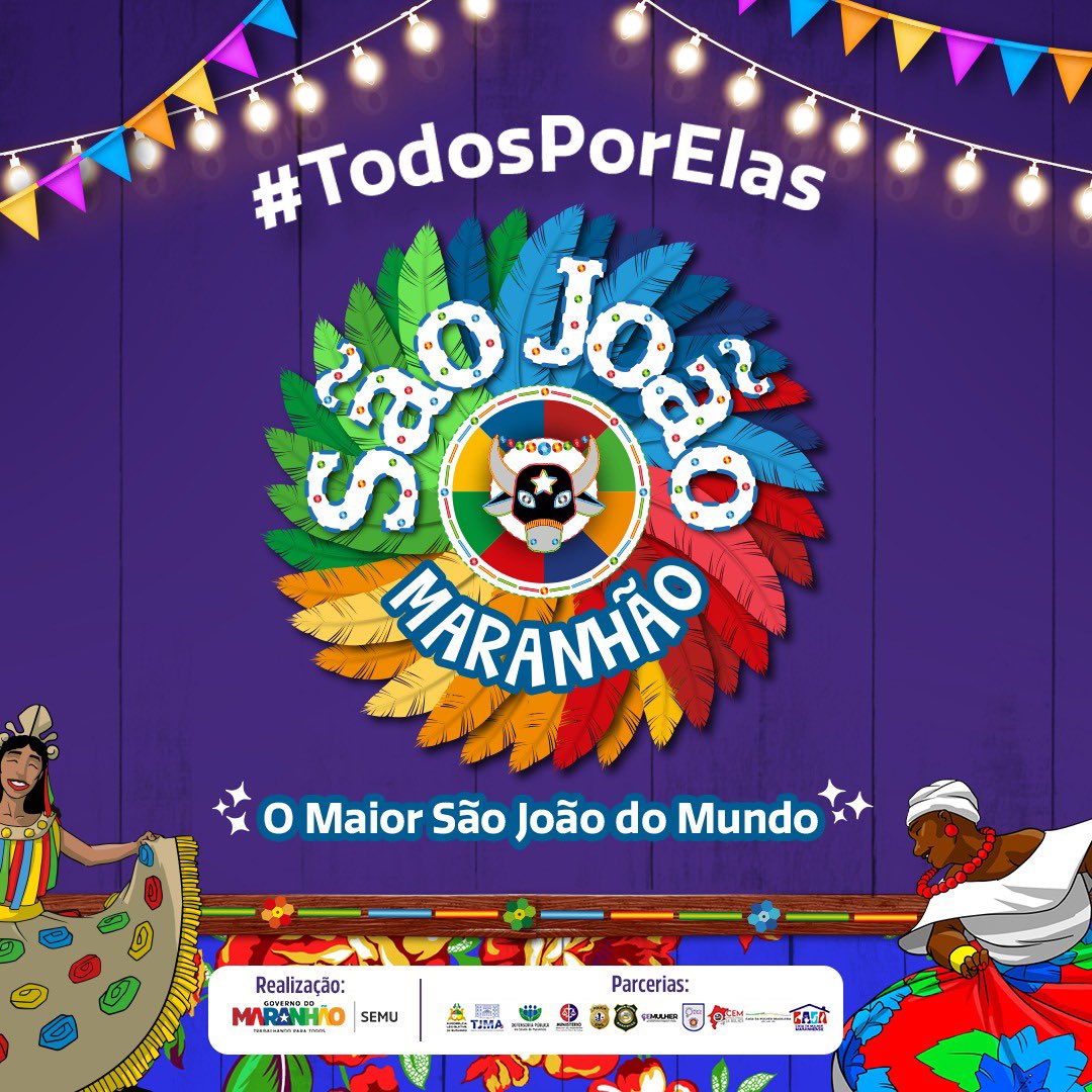 Chegou a hora de dançar muito e curtir o maior São João do mundo, aqui no Maranhão! 

Estaremos presentes na abertura do tradicional Arraiá do Ipem, com uma barraca repleta de informações sobre canais de proteção e denúncia em casos de assédio e violência nas festas juninas.