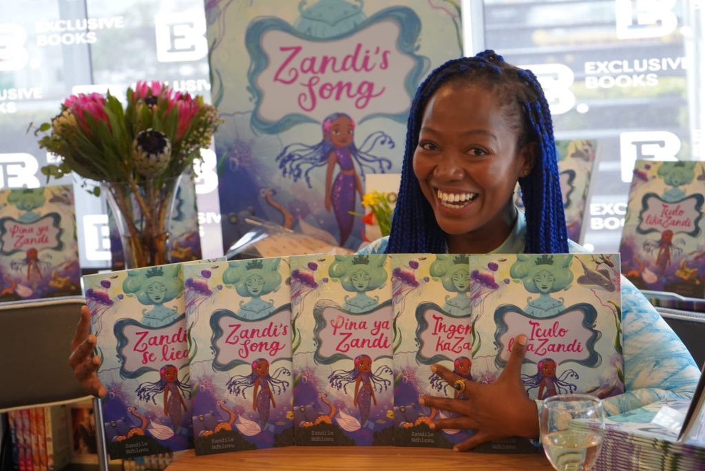 We had the most incredible book launch of Zandi’s Song at the Exclusive Books in V&A Waterfront yesterday, what an incredible turnout and what a beautiful story that’s gone out into the world… the book is available in all book stores nationally! 🧜🏽‍♀️ @PanMacKids @ExclusiveBooks