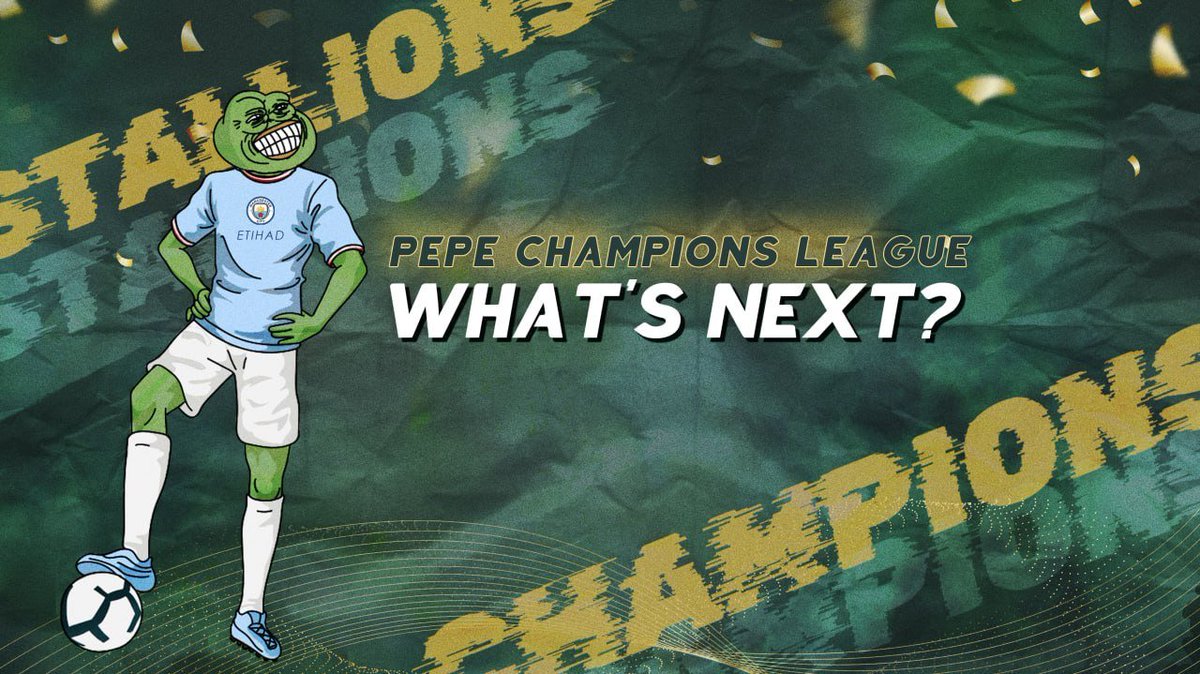 DottETH02's tweet photo. πΈ β½οΈPepe Champions League πΈ π
#PEPEUCL has sent a message of support to the #ManCity team, wishing them success in their campaign to become champions this season.
- TG: https://t.co/WhWnHk8JMP
- Twitter: https://t.co/ncBd78iY0s
#PEPEUCL $PUCL #PEPE #UCLfinal https://t.co/OJvGxFMKml
