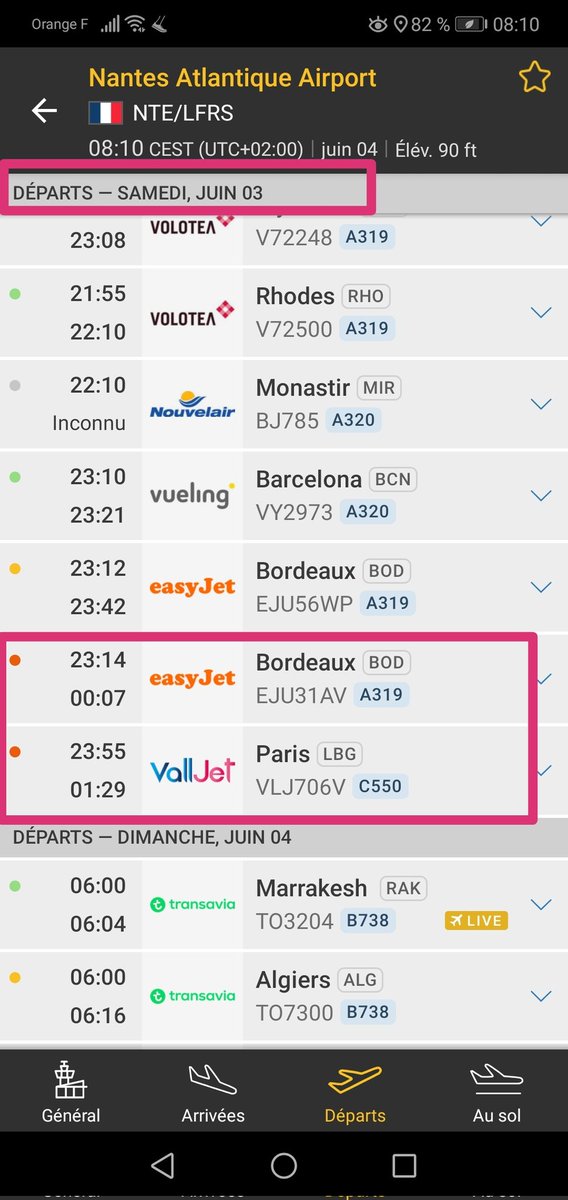 Nine14206650's tweet photo. @dgac @Prefet44 @ACNUSA_fr
Le #couvrefeu minuit-06h00 à #NantesAtlantique n'empêche pas :
#Volotea avec 1 ATT à 00h55 (au lieu de 22h55) et
#VallJet (foot oblige) avec 1 DEC d'1 C550 à 01h29
Dérogations et petits arrangements entre amis ?
Les riverains sont méprisés, épuisés https://t.co/tOa07r8LOc
