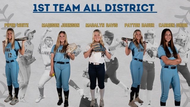 Congrats to Piper White, <a href="/MjJohnson2023/">Madison Johnson</a> <a href="/madalyndavis_42/">Madalyn Davis</a> <a href="/paytonbauer2/">Payton Bauer</a> <a href="/carmenuribee/">carmen</a> for making 1st team All District. <a href="/LCsoftballHC/">LCSoftballHomeRunClub</a> <a href="/LakeCreekHS/">Lake Creek High School</a> <a href="/ConroeSports/">The Courier Sports</a>