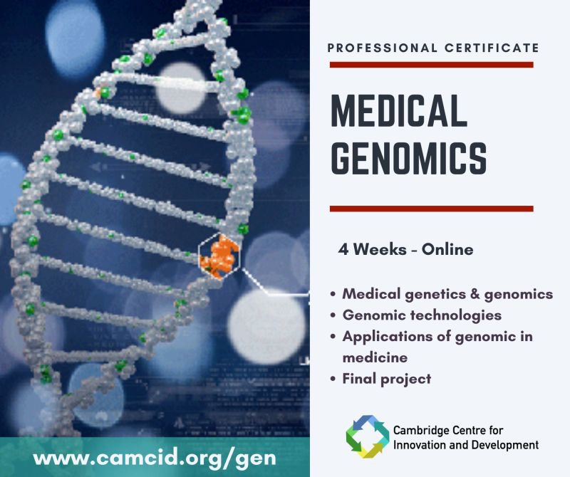 This course will provide you the knowledge of medical genomics and genomic technologies. It will provide you with the knowledge to participate in genomic research. Join now: camcid.org/gen

#genomics #camcid #medical #research #genomesequencing #genomeediting #genome