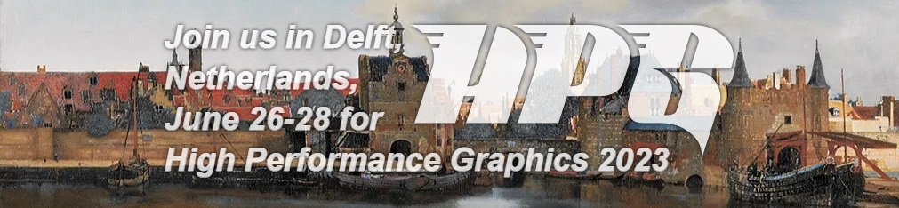 Early bird registration ends Monday June 5 - catch it while you still can! This year adds student friendly 1-day pass for the 1st day of the conference (see 🧵) highperformancegraphics.org/2023/registrat… Program: highperformancegraphics.org/2023/program/ The 1st day: ...