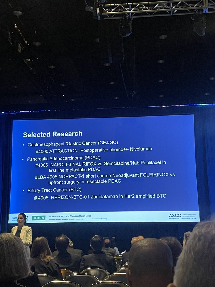 UGrewalMD's tweet image. Excellent session by my mentor @ChandrikhaC on updates in GI malignancies. I’m stoked about the advances in #precisiononc in GI cancers. The “practice challenging” NORPACT study is perhaps the most intriguing update in PDAC in the recent times. #ASCO23 @UIowaCancer @IntMedatIowa