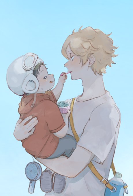 「2boys feeding」 illustration images(Latest)