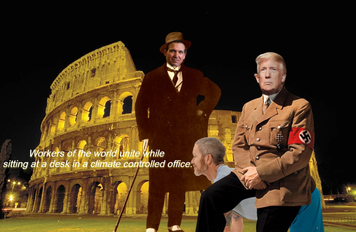 Holm3sJam's tweet image. #Haters tag #Trump as #AdolphHitler because of his #German descent and now are tagging #DeSantis as #BenitoMussolini because of his #Italian descent. What&apos;s ironic however is that the philosophies which the haters worship at the alters of, #socialism and #communism, align with…