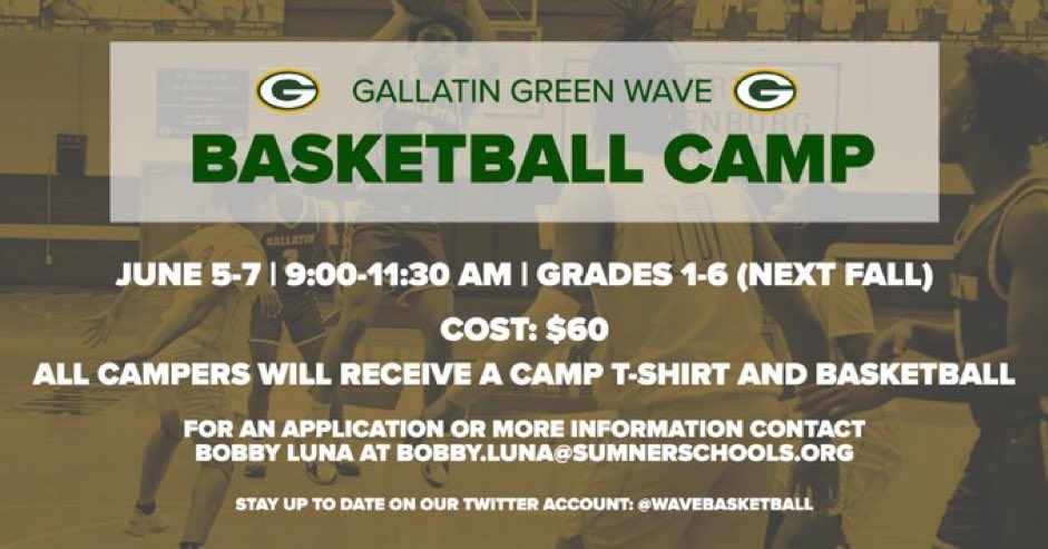 WAVEbasketball's tweet photo. TOMORROW IS THE DAY! Basketball Camp for students going in to grades 1-6 next fall. You can still register from 8:30-9:00 on Monday morning. Camp runs Mon-Wed, June 5-7. https://t.co/yuGeGGfWM2