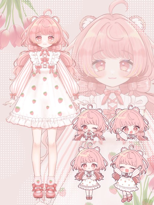 「bangs strawberry print」 illustration images(Latest)