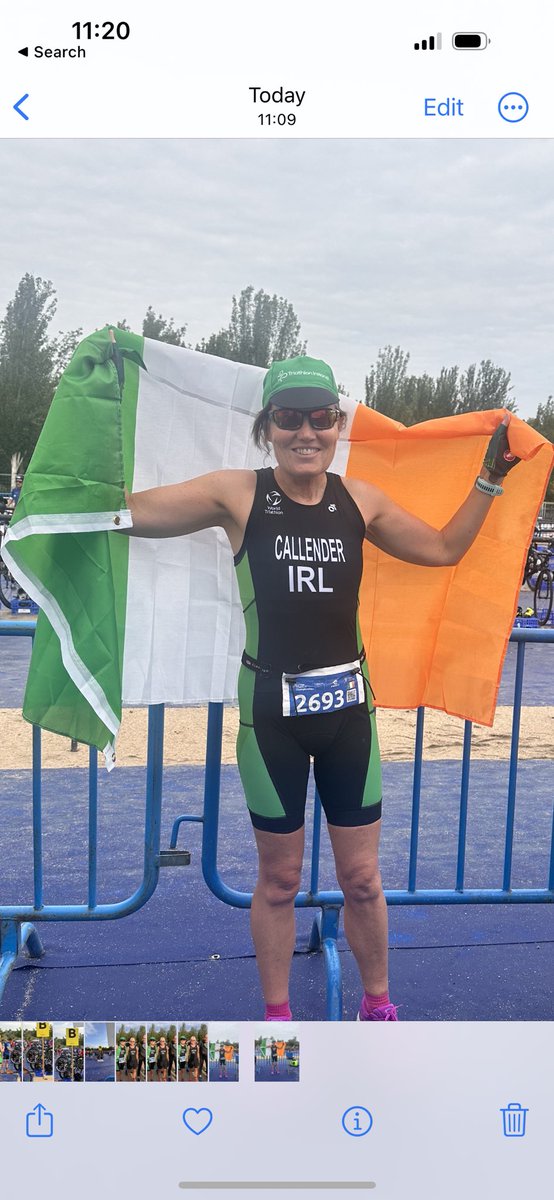 Very proud to have qualified for &amp; represented Ireland 🇮🇪 🇮🇪🇮🇪in the European Sprint Triathlon Championships in Madrid today. 11th place 😍😍😍