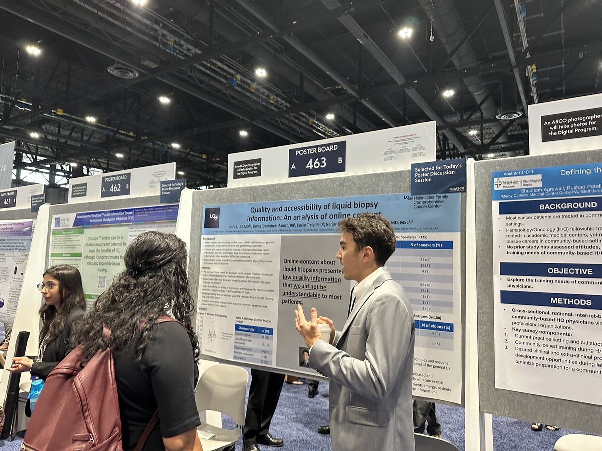 Come see my ⭐️ mentee @HenryLitt @UCSFIMChiefs presenting his work on patient-facing information about liquid biopsies at #ASCO23 Professional Development and Education Advances Poster Session! @UCSFCancer #lcsm @Bob_Wachter @rebeccabermanmd @NarjustFlorezMD