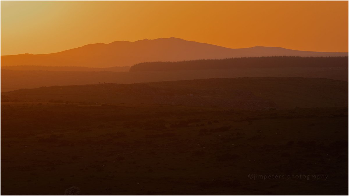 Sundown over Brown Willy Tor Bodmin Moor