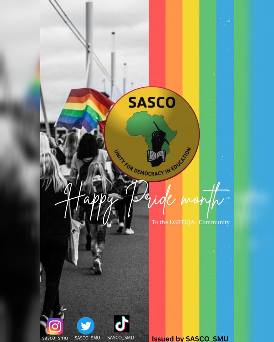 SascoSmu's tweet photo. Being who you are is never the wrong thing to do. Happy Pride Month to all members of the LGBTIQA+ Community🏳️‍🌈. 🖤❤️💛💚 #sascoyabafundi #LGBTQ https://t.co/sydpbXMOED