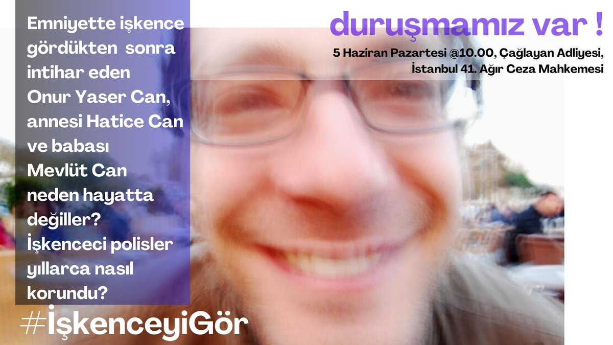 onuryasercan's tweet photo. Emniyette işkence gördükten sonra intihar eden
#OnurYaserCan,
annesi #HaticeCan
ve babası #MevlütCan
neden hayatta değiller?
İşkenceci polisler yıllarca nasıl korundu?
#İşkenceyiGör'ün, yaşam hakkı ihlalini tanıyın! https://t.co/L3lH9fc7ZD