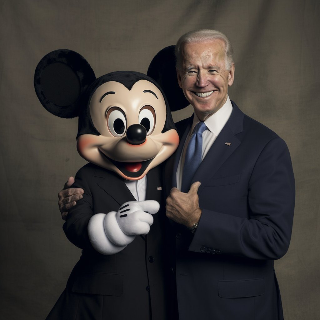 Happy Sunday, friends! Mickey knows who the best man is. He and @POTUS  represent wholesome values of kindness and compassion for all. #DemVoice1 #ProudBlue #Fresh