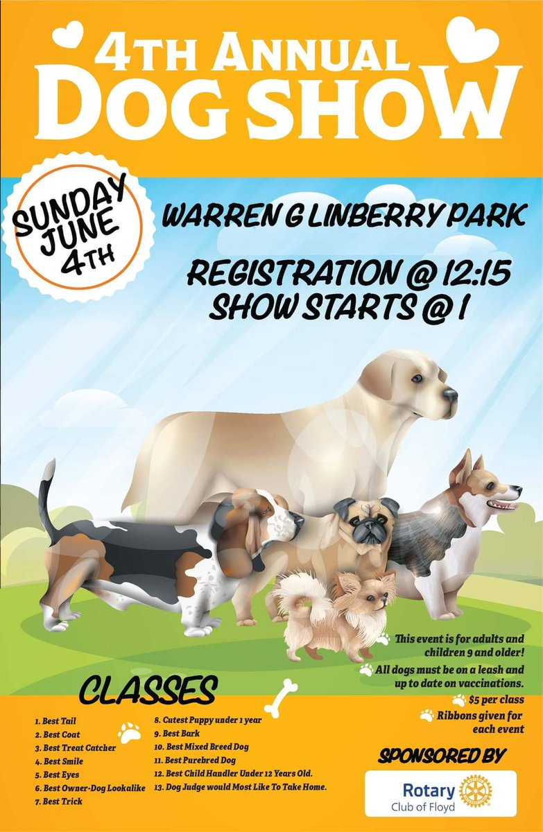 Countrygoats's tweet image. Today will be going to the dogs!!!! 🤣🤣🤣 We are looking forward to attending this event with 3 of our sweet puppies!!!

#countryheartfarm
#dogshow
#floydva