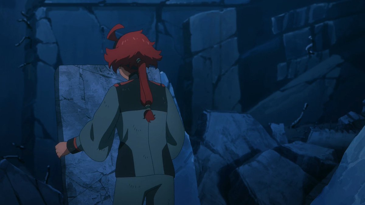 We have no choice but to consider Suletta absolutely ripped. Just shredded. The camera shake when she dropped that concrete slab 😳 #G_Witch  #GWitchSpoilers