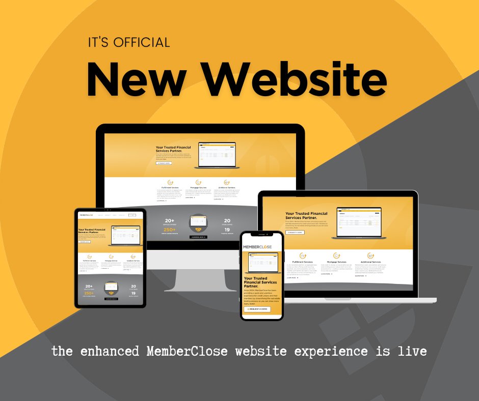 member_close's tweet image. Our new website has been live for a month.  What do you think?
memberclose.com 
#newwebsite #feedback #requestdemo #creditunionsrock #financialservices #loanofficerlife #refresh