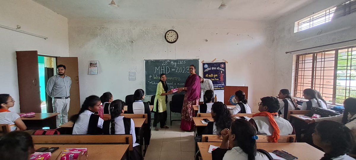 <a href="/MHDay28May/">MenstrualHygieneDay</a> @pledgeMHD2023 celebrated distributed sanitary towels and other materials <a href="/BhartiyaConnect/">Bhartiya Social Connect</a> <a href="/NSSRDBhopal/">NSS Regional Dte. MP & CG</a> <a href="/narendramodi/">Narendra Modi</a> @rakesh_koshle <a href="/NssrdD/">NSS Regional Directorate Delhi</a> <a href="/NssIgkv/">NSS PC IGKV, Raipur</a> <a href="/ashokshrotinss/">Dr Ashok Shroti</a> <a href="/NSSCARS/">NSS CARS NARAYANPUR</a> <a href="/NSSRDLucknow/">Wormhole</a> @NSSIndia <a href="/YASMinistry/">YAS Ministry</a> @askabir_ <a href="/nsstvm/">@ RD_NSS TRIVANDRUM</a> <a href="/NssChhattisgarh/">NSS CHHATTISGARH</a> <a href="/PMOIndia/">PMO India</a> <a href="/GovernorCG/">Governor Chhattisgarh</a>