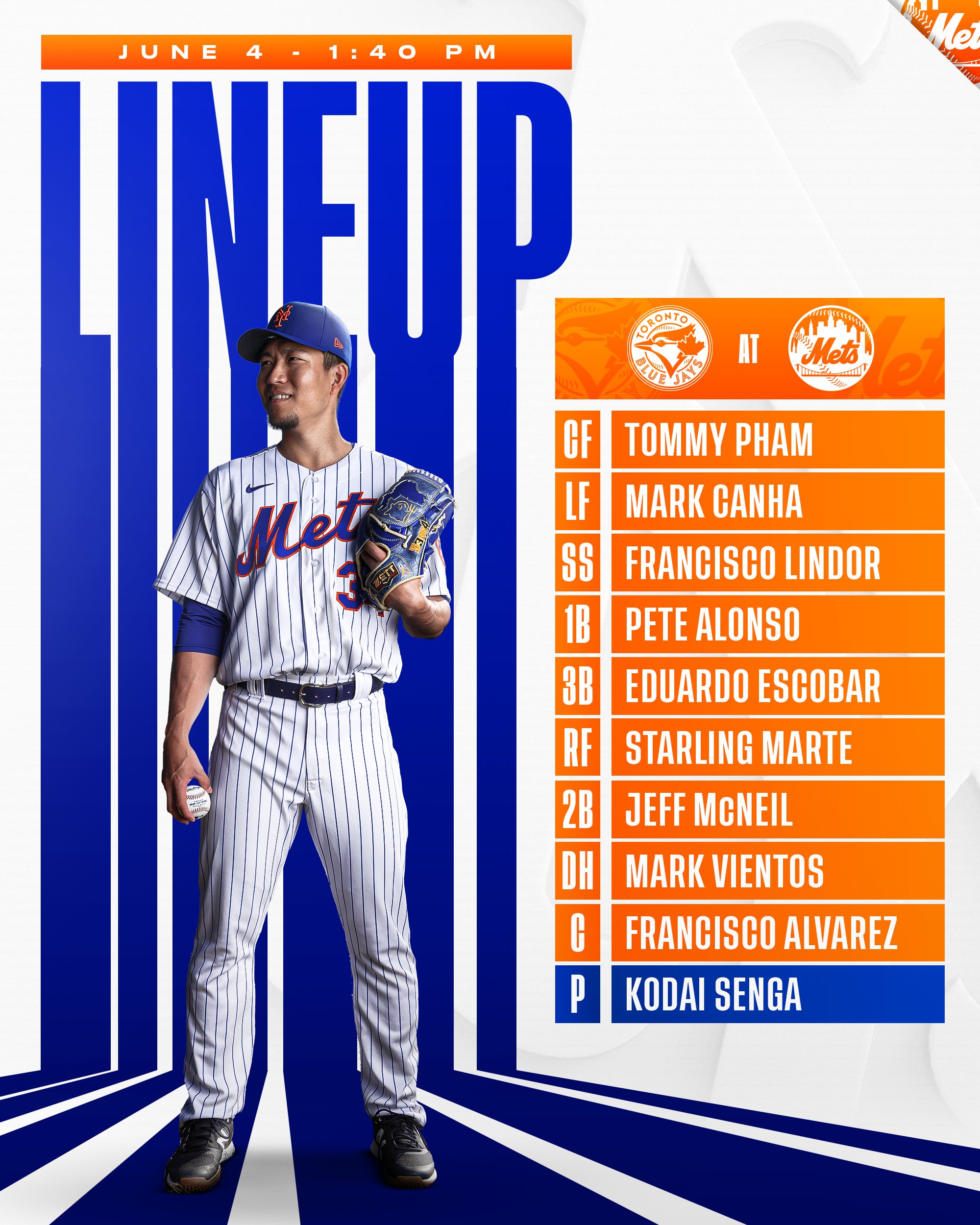 New York Mets on X: Series finale. #LGM 🆚 Toronto 💪 @KodaiSenga