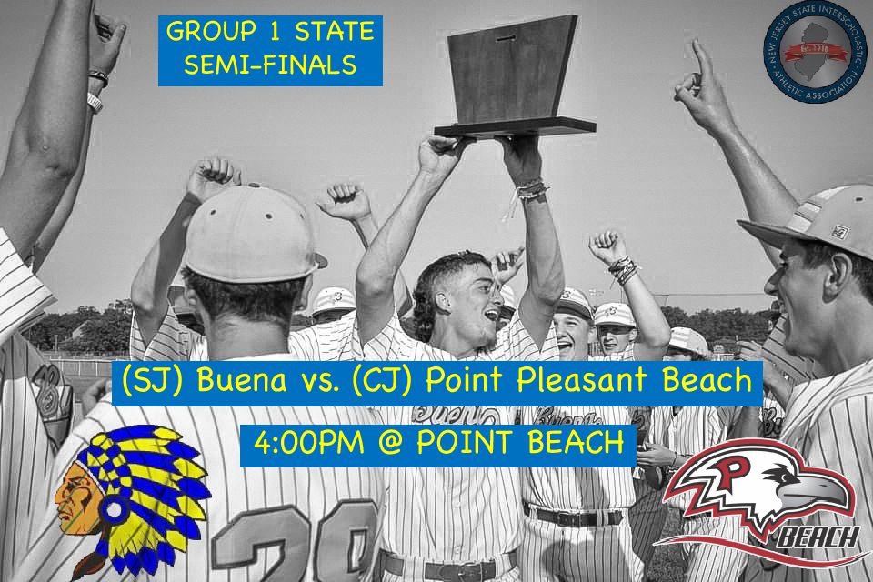 State semi-final round is set! The Chiefs will travel up to Point Pleasant Beach tomorrow.