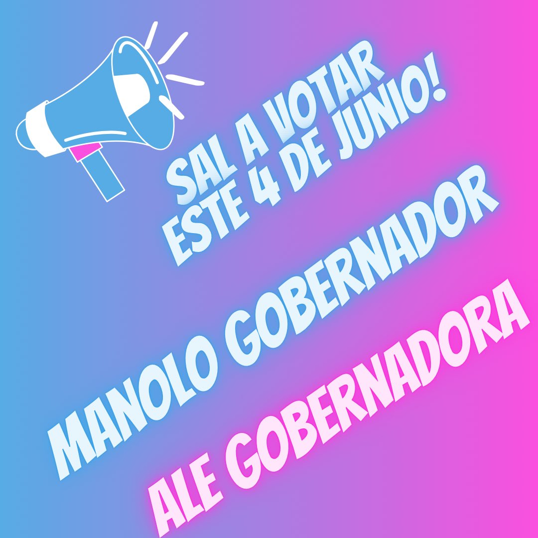 Llegó el di!!! Todos a votar!!! 
#AleGobernadora
#ManoloGobernador