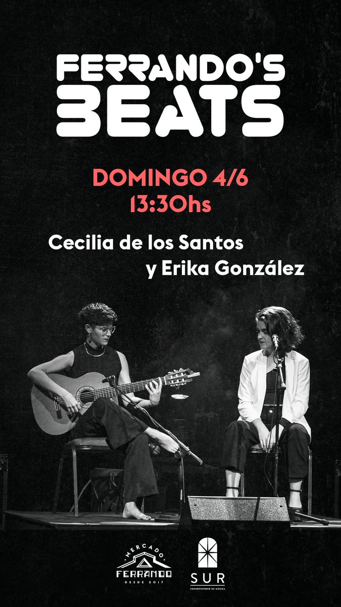 ¡Hoy! Arranca #FERRANDOSBEATS en el Mercado. 
Un ciclo junto a Conservatorio Sur que reunirá talentos musicales y te brindará una experiencia diferente todos los domingos del mes 🙌

¡Te esperamos!