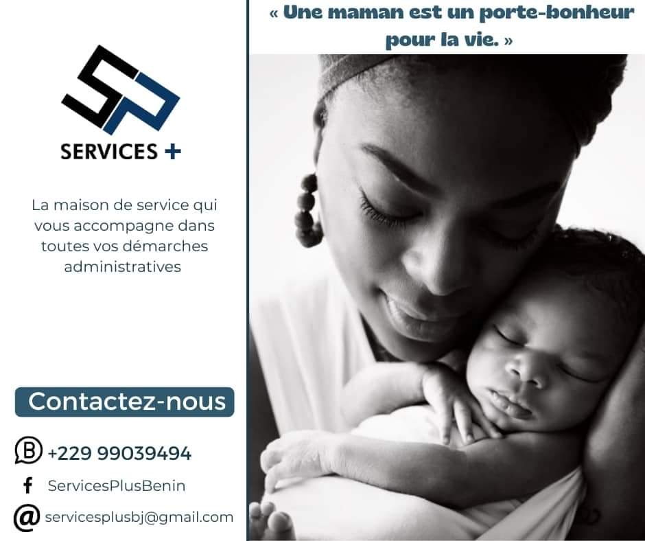 Un jour, on l’appelle maman et elle le reste toute la vie. 🥰
En ce jour où nous célébrons les mères, nous souhaitons une Bonne Fête à toutes nos mamans !  
#fêtedesmères 

Contactez nous pour obtenir vos documents administratifs rapidement et sans tracas :
☎️ +229 99039494
