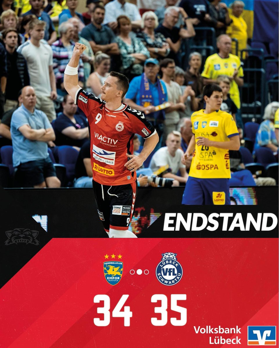 VfL Lübeck-Schwartau (@vfl_luebeck) on Twitter photo Derbysieger!🚀🔥🔥 Danke für euren Support vor Ort!💪💪
Die Gastgeber haben in der 2. Halbzeit alles reingeworfen, sodass sich ein packendes Spiel entwickelte! Liebe Rostocker, kommt schnell zurück in die 2. Liga!👏<a href="/HC_Empor/">HC Empor Rostock</a>
#leidenschafTIGER #handball #lübeck #2hbl Derbysieger!🚀🔥🔥 Danke für euren Support vor Ort!💪💪
Die Gastgeber haben in der 2. Halbzeit alles reingeworfen, sodass sich ein packendes Spiel entwickelte! Liebe Rostocker, kommt schnell zurück in die 2. Liga!👏<a href="/HC_Empor/">HC Empor Rostock</a>
#leidenschafTIGER #handball #lübeck #2hbl