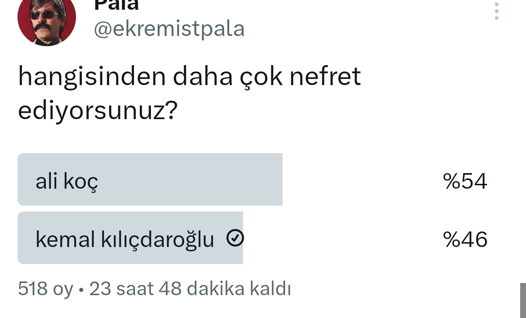 @ekremistpala Kemal Kılıçdaroğlu : öndeyiz