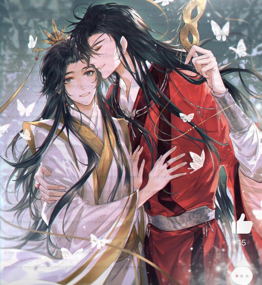 Xie Lian marrying Hua Cheng in his dianxia outfit because Hua Cheng thinks it worthy for a King to marry another King.