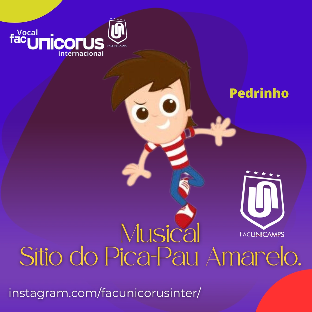 VFacunicorus's tweet photo. A @FacUnicamps Faculdade Unida de Campinas Goiânia GO e sua plataforma de Canto Coral, o Vocal Fac Uni Corus Inter te convida para o musical SÍTIO DO PICA-PAU AMARELO. Alunos, egressos, funcionários e amantes da boa música são bem vindos. Informações Whatsapp 62 9 9148-9893. https://t.co/wLTrNqQQZI