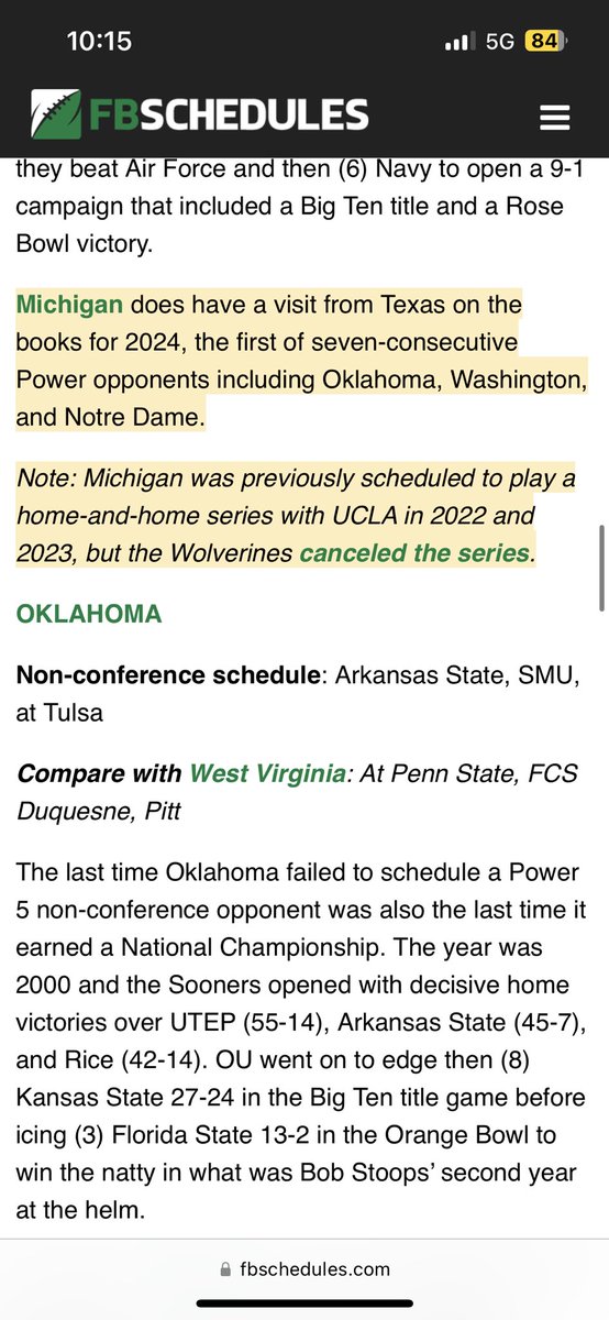 @GBOFARMS1 @CFBHome FYI we were scheduled to play UCLA last year and this year before it was canceled