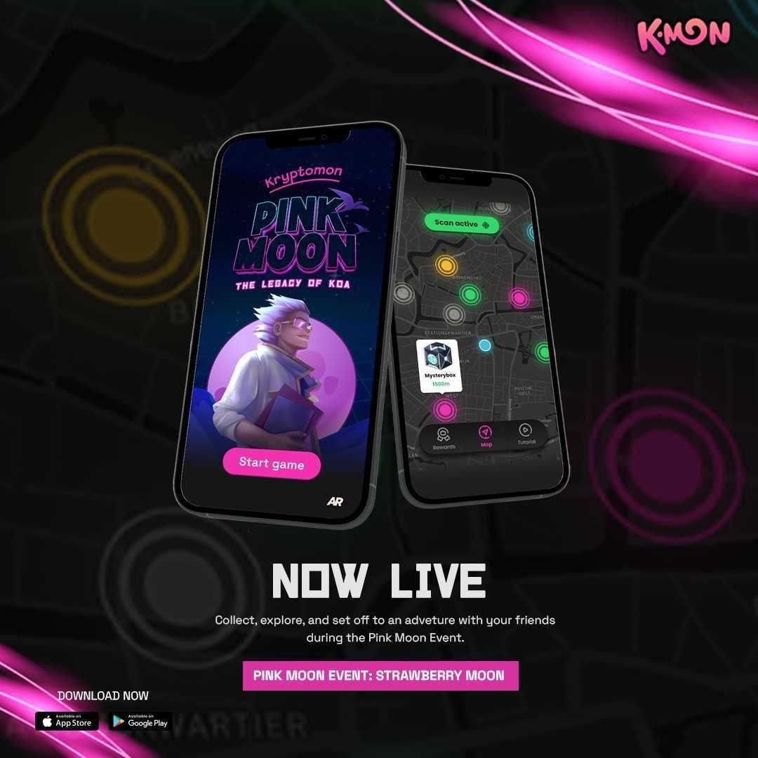 kryptomonbrasil's tweet photo. O evento #KMON: Pink Moon está de volta!

A partir de hoje às 15h UTC e até 7 de junho às 15h UTC, embarque em uma aventura e procure caixas irresistíveis escondidas sob a doce Lua de Morango. Você nunca sabe quais prêmios de eggciting você pode descobrir! https://t.co/uOqZK1VoB0