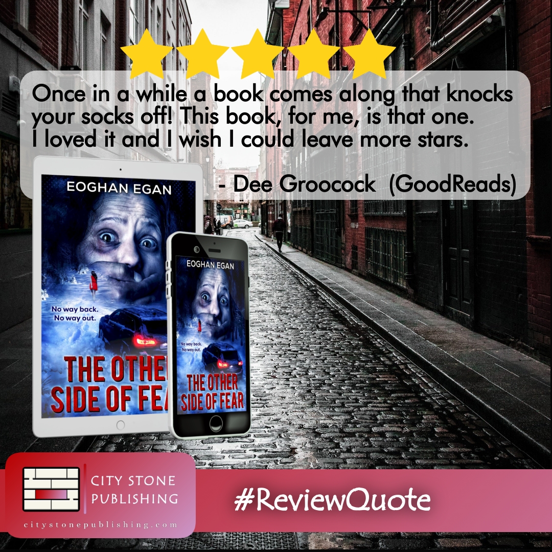 #BookRecommendation 🌟A fab #reviewquote for book 2 in <a href="/eoghanegan/">Eoghan Egan Writer</a>'s exciting GANESTOWN CRIME SERIES. Immerse yourself in the gritty world of Irish crime in 'The Other Side of Fear'. citystonepublishing.com/books/the-othe…