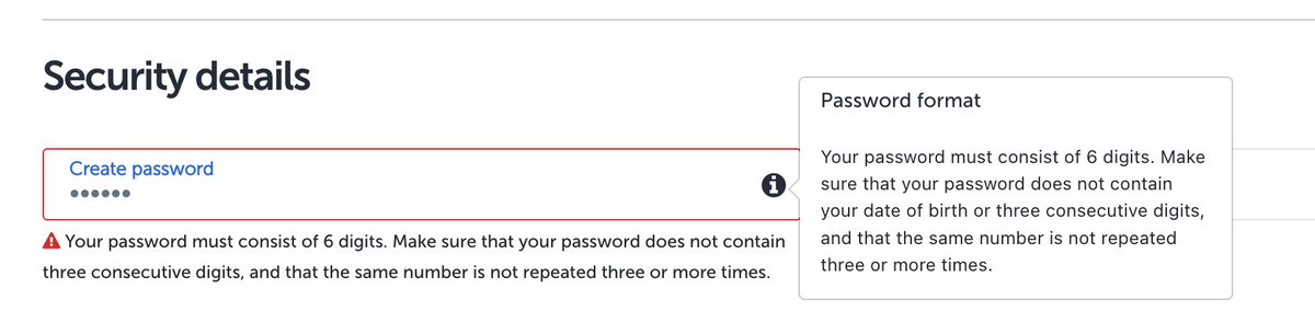hakant's tweet photo. Still happening in this day and age. While creating an account at Turkish Airlines.. Enforcing passwords to be 6 digits?  🤷🏻‍♂️ https://t.co/A6MXD74Abn