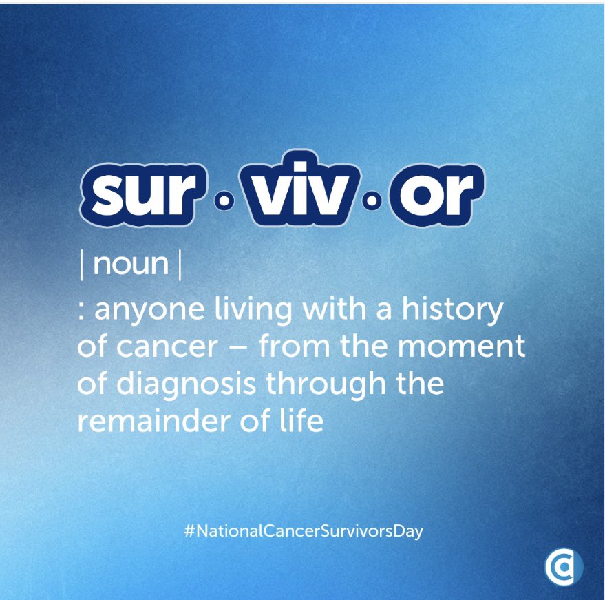 June 4 is #NationalCancerSurvivorsDay, & as a cancer survivor, I’m proud to celebrate life even after all I’ve been through over the last 5 1/2 years. So thankful to have @CCAlliance behind me. To anyone currently fighting cancer - if you’re still here, you’re surviving.