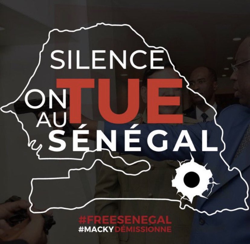 diagne_alao's tweet photo. Ce qui se passe au Sénégal :

Aujourd’hui on vient de nous couper l'Internet.
Dans les rues de Dakar et dans d'autres régions du Sénégal, des manifestants sont tués par des hommes n'ont identifiés mais jamais inquiétés par les forces de l'ordre.

On meurt au Sénégal 
#FreeSenegal https://t.co/EzN4PpDpPB