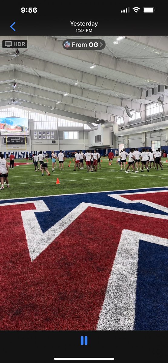 LukeSain24's tweet photo. Had a great time at the @SMUFB camp, learned a lot and met a lot of coaches from all across the country. @CoachCaseyWoods @rhettlashlee https://t.co/kToF2QYWKx