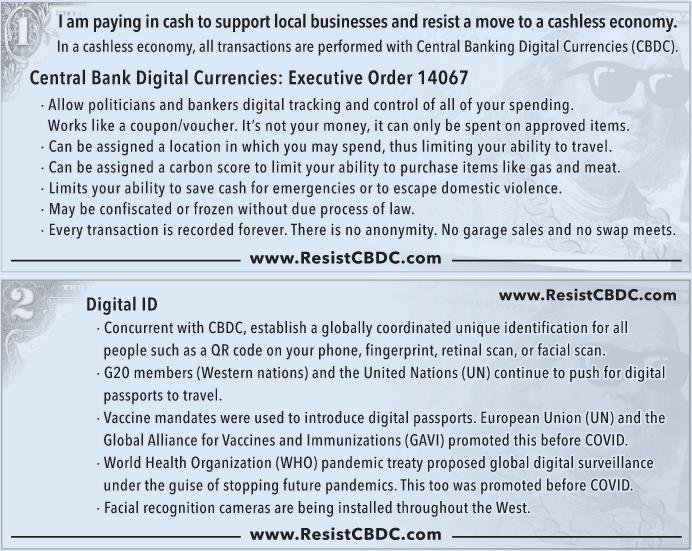 🚨🚨  Everybody who knows what time it is needs to be outside waking up their neighbors.   Most are clueless.  Work local.

➡️ CBDC + Digital ID for digital surveillance is something people easily understand. Then they are primed to see the BS solutions to manufactured problems.