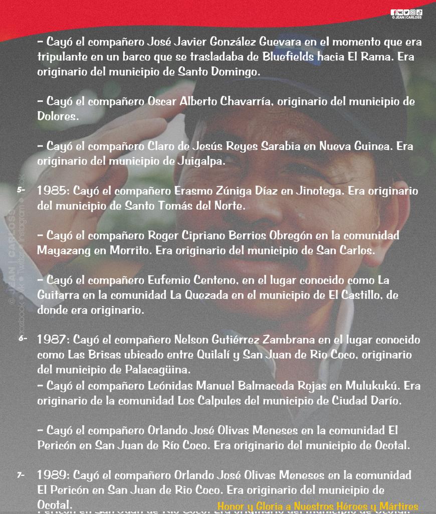 #UnDiaComoHoy || Efemérides Revolucionarias del día de hoy 4 de Junio.🔴⚫✊🇳🇮

#Nicaragua 
#LaPazNuestraVictoria   
#ComunicadoresJinotegaNorte