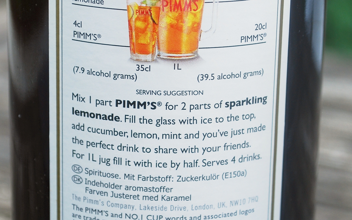 One interesting thing can be gleaned from the labels. The 1973 bottle suggests a 1:3 or 1:4 ratio of Pimm's and lemonade while the current label states a 1:2 ratio. A rare case of the consumer agreeing with the Diageo marketing department