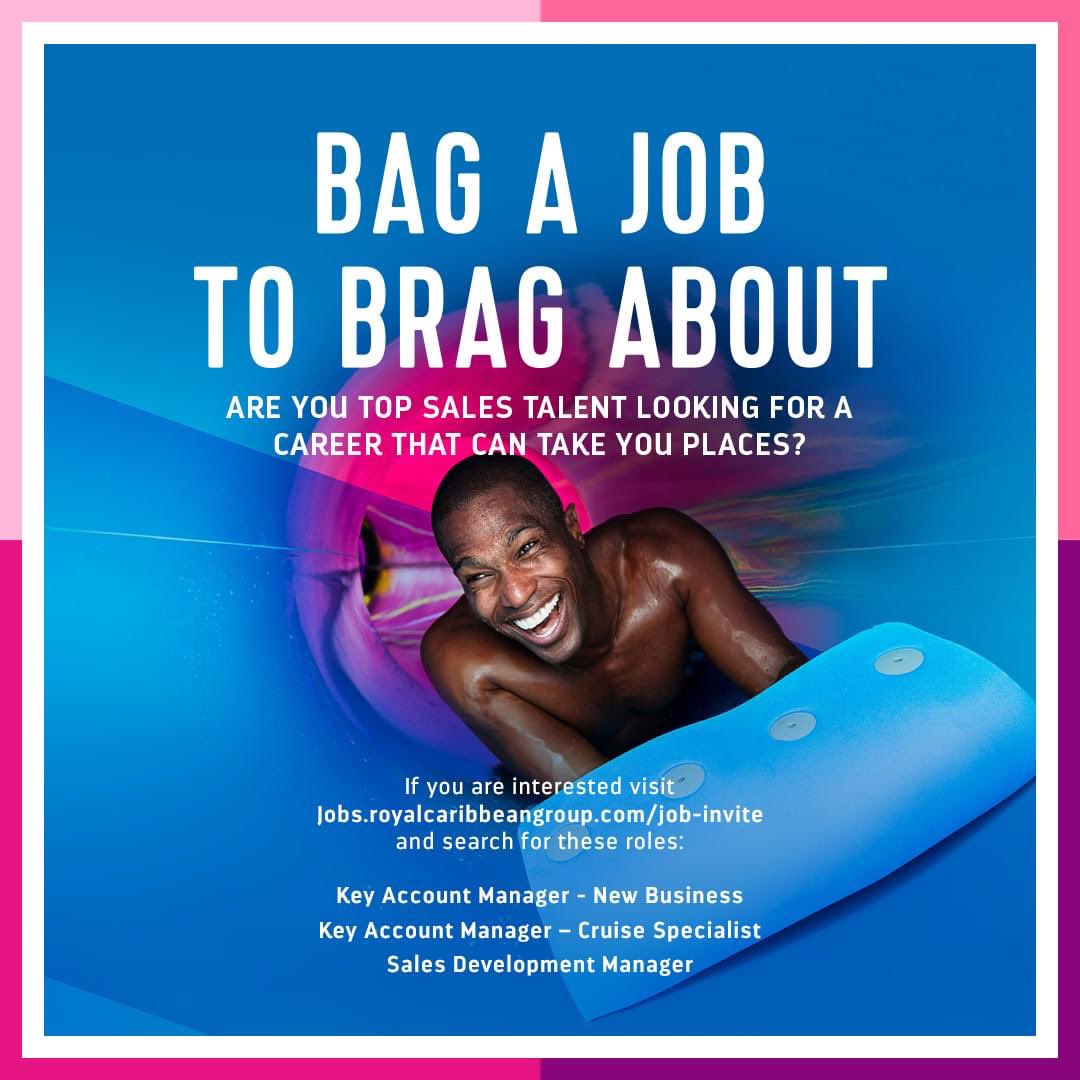 Torey kings-hodkin (@toreykh) on Twitter photo I’m hiring! Are you top sales talent looking for a new challenge?
Key Account Manager - New Business jobs.royalcaribbeangroup.com/job-invite/102…
Key Account Manager – Cruise Specialist jobs.royalcaribbeangroup.com/job-invite/105…
Sales Development Manager
jobs.royalcaribbeangroup.com/job-invite/105… I’m hiring! Are you top sales talent looking for a new challenge?
Key Account Manager - New Business jobs.royalcaribbeangroup.com/job-invite/102…
Key Account Manager – Cruise Specialist jobs.royalcaribbeangroup.com/job-invite/105…
Sales Development Manager
jobs.royalcaribbeangroup.com/job-invite/105…
