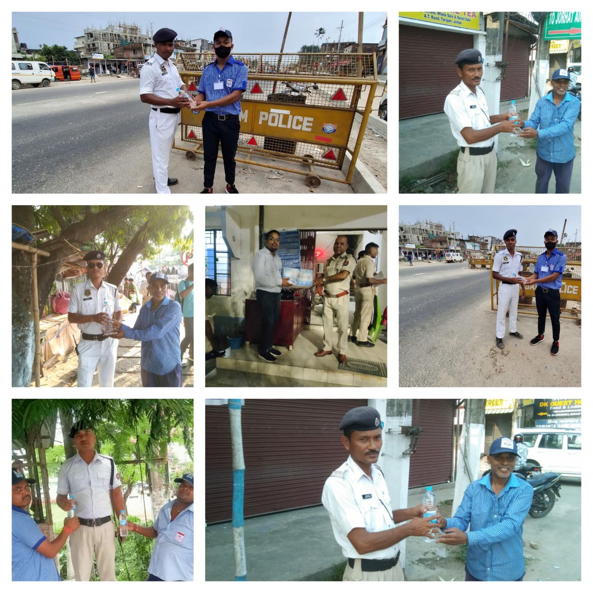 In order to beat scorching heat in Assam as a kind gesture our frontline soldiers under Jorhat SA gifted #HPPaani to the traffic policemen who are on duty. We salute their dedication n service to the nation <a href="/hpcl_retail/">Mera HP Pump</a> <a href="/Rg03Goel/">Rajeev Goel</a> <a href="/assampolice/">Assam Police</a> <a href="/iammohitdhawan/">Mohit Dhawan</a>