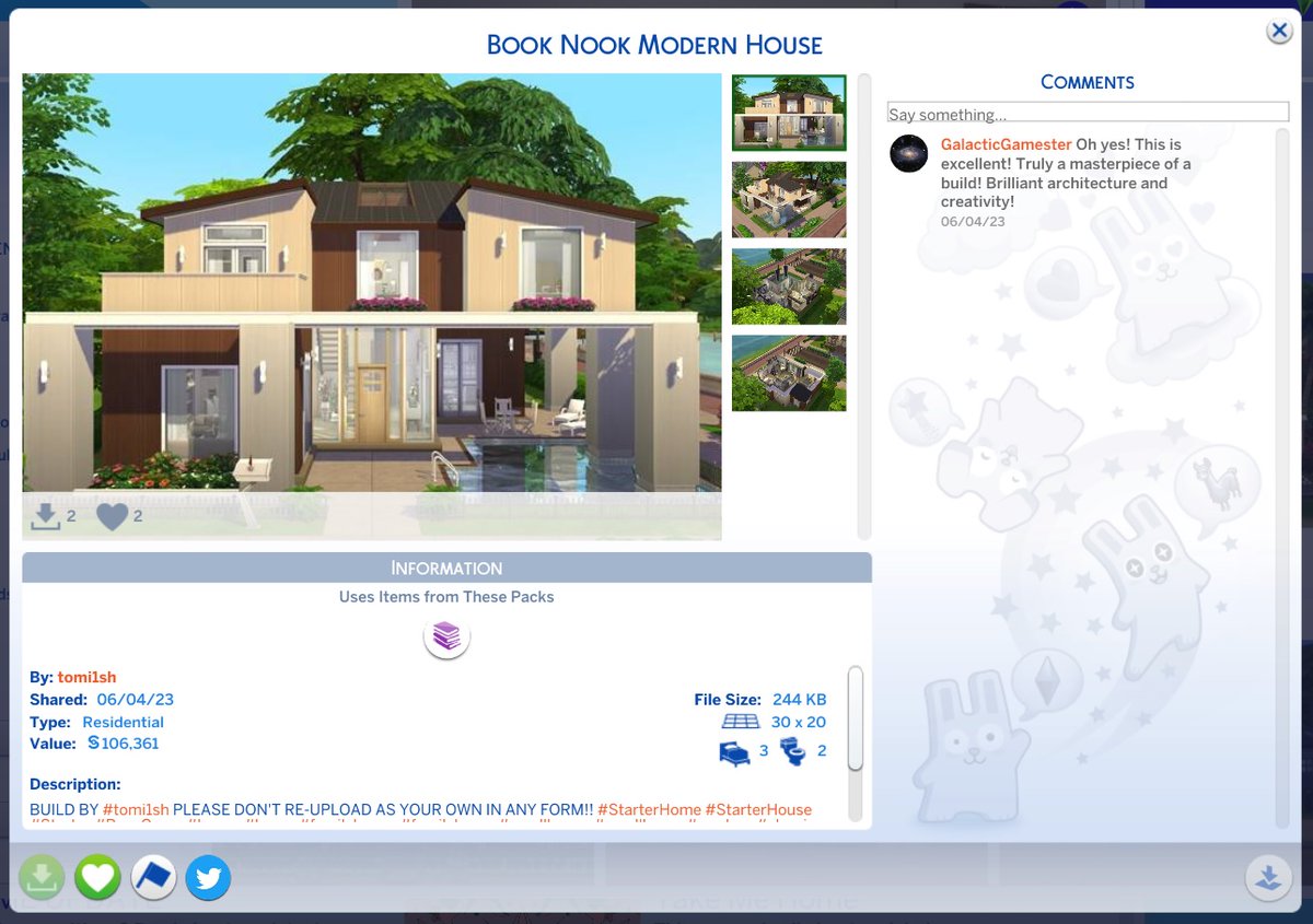 WillieLineveldt's tweet photo. My #maxisfav nominations:
Rooms displaying BookNookKit:
•LITTLE OFFICE BOOK NOOK by #TebanGreen
•THE BOOK NOOK by #DippyDesigns
Household displaying GrungeRevivalKit:
•THE GRUNGE SQUAD by #KKmb07
Lot displaying BookNookKit:
•BOOK NOOK MODERN HOUSE by #tomi1sh
Thanks so much. https://t.co/2JHVXBn3jR