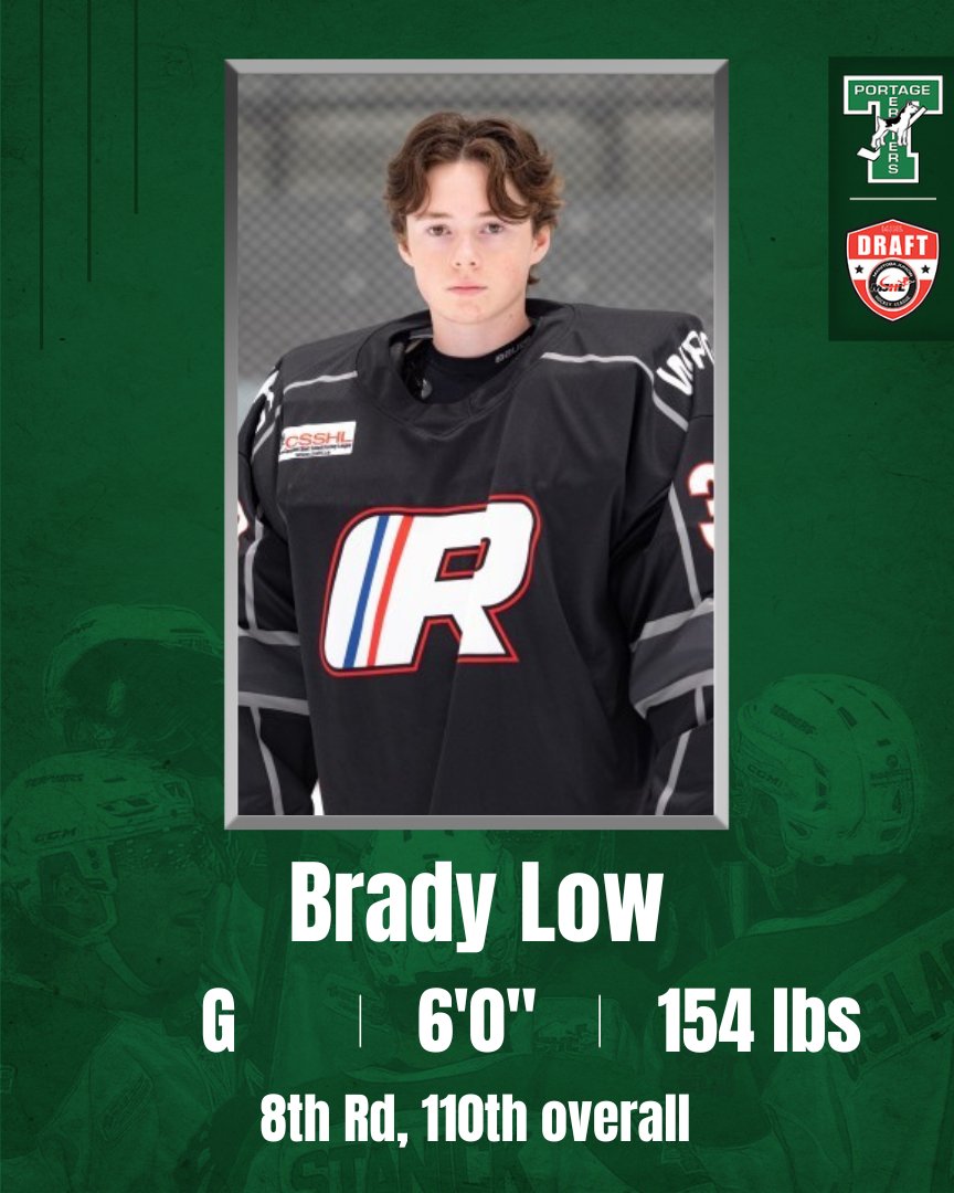 With our 7th pick in the 2023 MJHL Draft, the Terriers are proud to select Brady Low from the Rink H.A. Winnipeg U16 Prep team. Last season the Brandon product had a 1.64 GAA and .924 SV% in 17 games. #MJHLTerriers #MJHLDraft #FutureTerrier