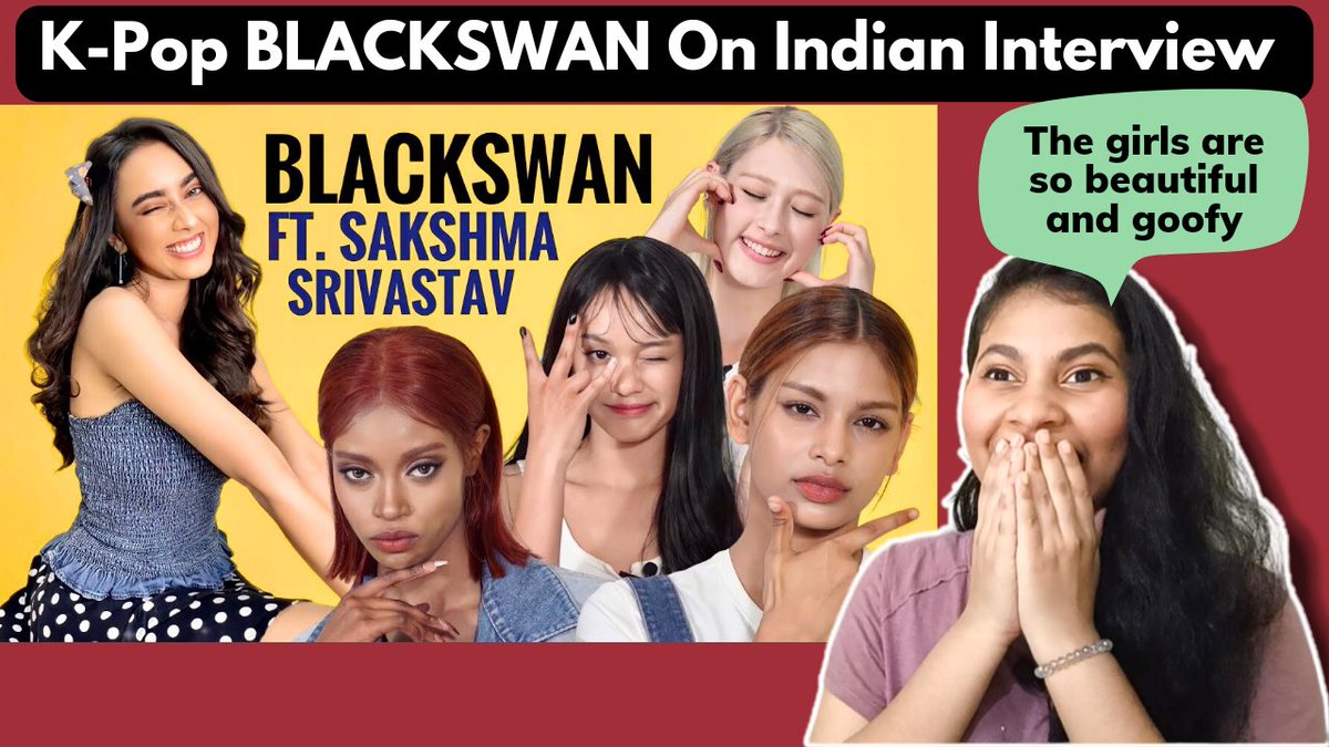 ManyySarangh's tweet photo. I had no Idea this Interview existed until I gave my reaction on Blackswan's new song KARMA.
New Reaction/Review Video on
K-Pop BLACKSWAN ft. Sakshma Srivastav | Indian Interview | E NOW @blackswan_drent
Link: https://t.co/d3KFT4GagH
#kpop #blackswan #sakshmasrivastav #블랙스완 https://t.co/9r24G0V44G