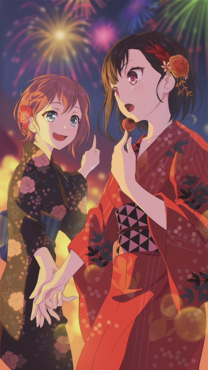 lesbodori's tweet photo. #PrideMonth day 4 listening to don't look at me like that by Song Ji Eun! today's couple is mocaran 🎤🎸 #バンドリ #ガルパ https://t.co/Oo0wod1Aor